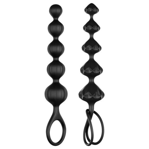 Satisfyer Love Beads - anaalikuulaketju setti - musta