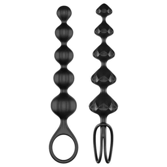 Satisfyer Love Beads - anaalikuulaketju setti - musta