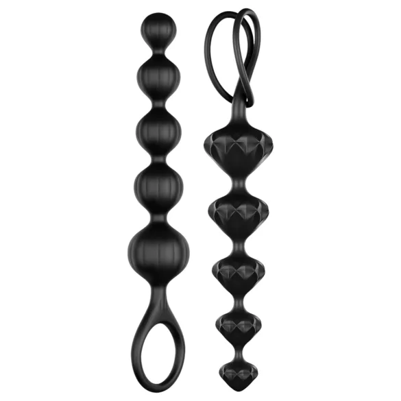 Satisfyer Love Beads - anaalikuulaketju setti - musta