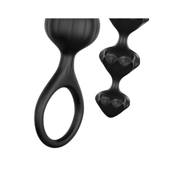 Satisfyer Love Beads - anaalikuulaketju setti - musta