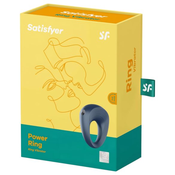 Satisfyer Power Ring - vibraattoripenisharja - vesitiivis - harmaa