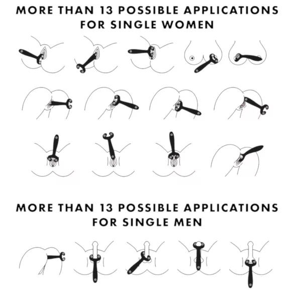 Satisfyer Endless Fun - parivibraattori - ladattava, vedenkestävä - musta