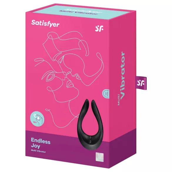 Satisfyer Endless Joy - ladattava, vedenpitävä parivibraattori (musta)