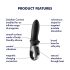 Satisfyer Hot Passion - älykäs lämmitettävä anaalivibraattori (musta)