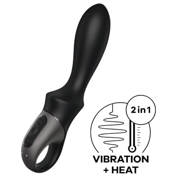 Satisfyer Heat Climax - älykäs lämmitettävä anaalivibraattori - musta