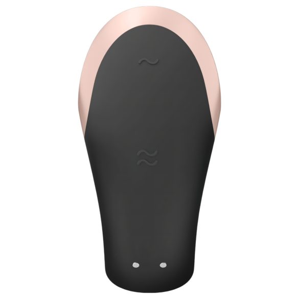 Satisfyer Double Love - älypuhelinohjaus parivibraattori - musta