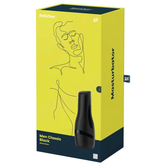 Satisfyer Men Classic - miesten masturbaattori - manuaalinen imutoiminto - musta