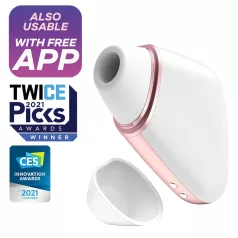   Satisfyer Love Triangle - Sovelluksella ohjattava paineaaltoklitoriskiihotin (valkoinen)