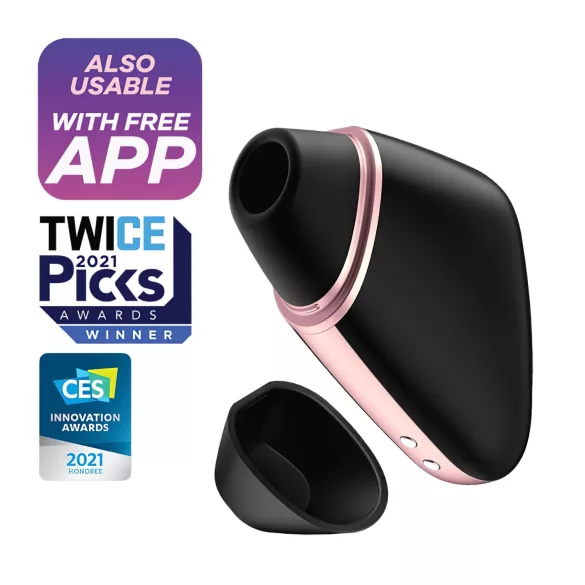 Satisfyer Love Triangle - älykkäästi ohjattava klitoriskiihotin - musta