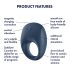 Satisfyer Strong One - älykäs värinäpenisrengas (sininen)