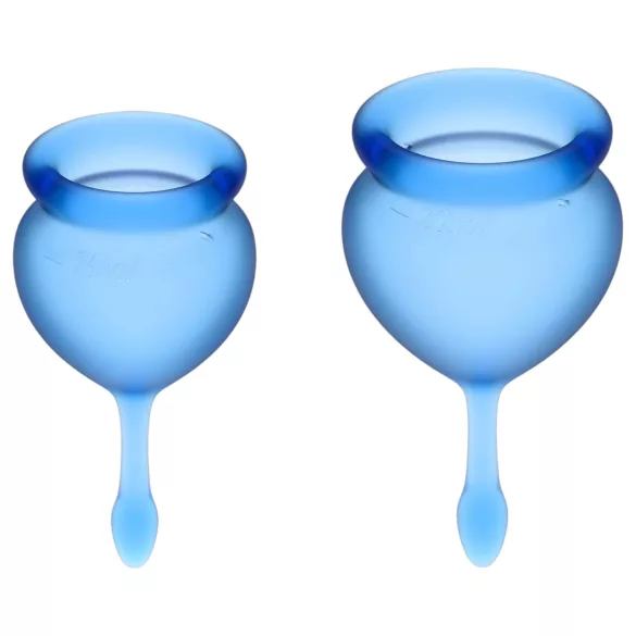 Satisfyer Feel Good - kuukautiskuppisetti - 2 kpl - sininen