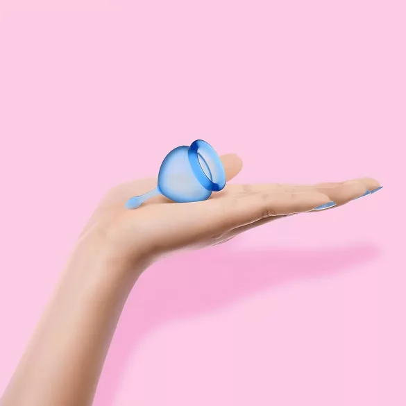 Satisfyer Feel Good - kuukautiskuppisetti - 2 kpl - sininen