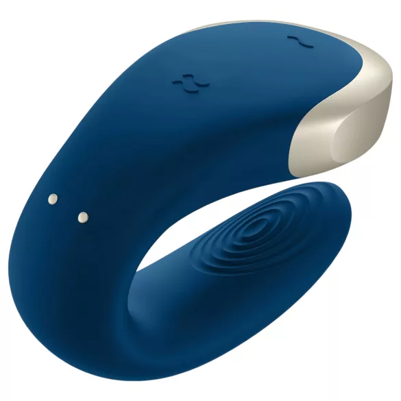 Satisfyer Double Love - parivibraattori Bluetooth - sininen