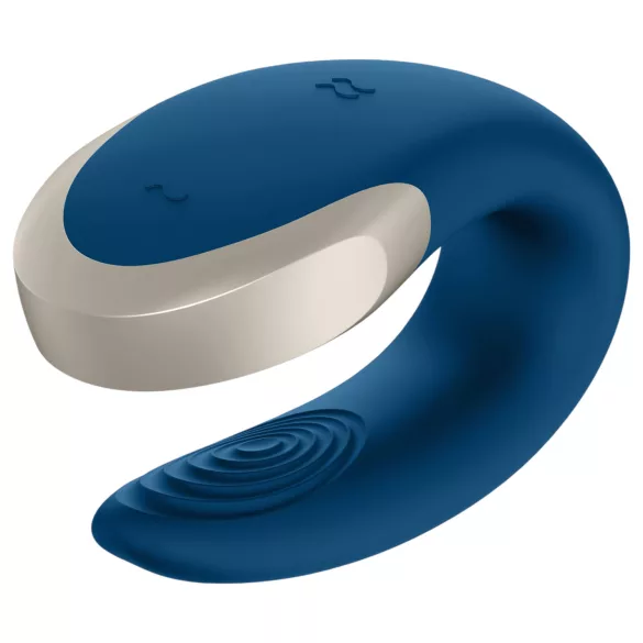Satisfyer Double Love - parivibraattori Bluetooth - sininen
