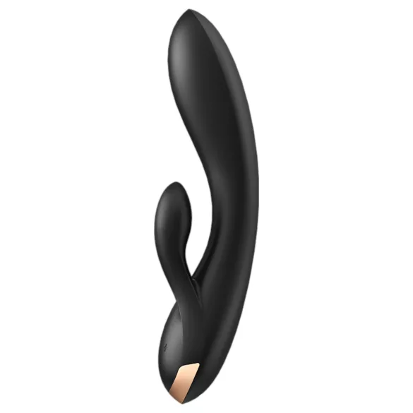 Satisfyer Double Flex - Sovelluksella ohjattava klitoriskiihotin, jossa on joustava varsi (musta)