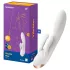 Satisfyer Double Flex - Sovelluksella ohjattava klitoriskiihotinvarrellinen vibraattori (valkoinen)