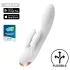 Satisfyer Double Flex - Sovelluksella ohjattava klitoriskiihotinvarrellinen vibraattori (valkoinen)
