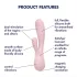 Satisfyer Mono Flex - älykäs vedenpitävä vibraattori (pinkki)