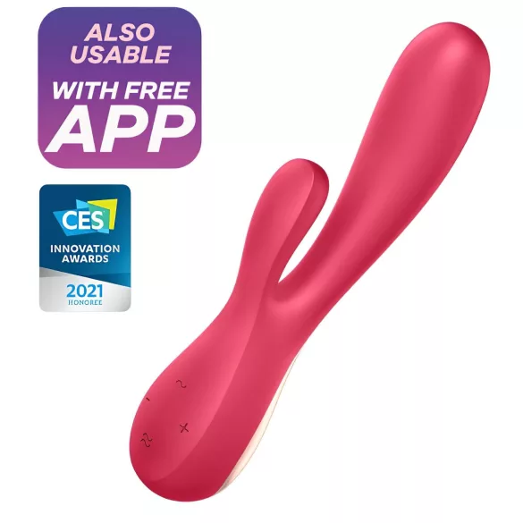 Satisfyer Mono Flex - älyvibraattori - vesitiivis - punainen