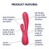 Satisfyer Mono Flex - Älykäs vedenpitävä värinälaite (punainen)