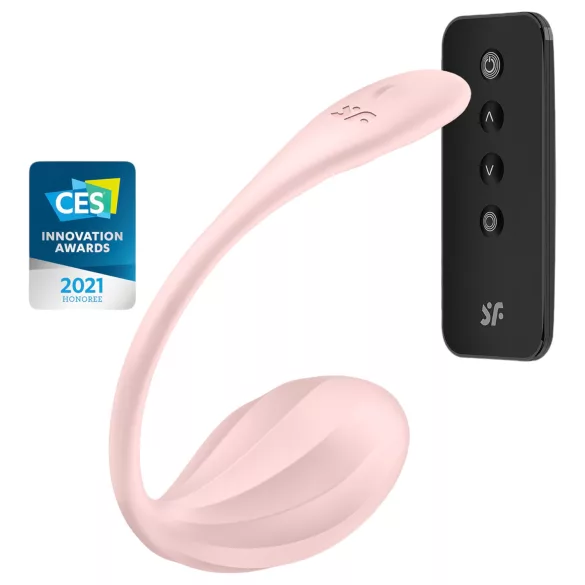 Satisfyer Ribbed Petal - kauko-ohjattava vibraatiomuna - pinkki