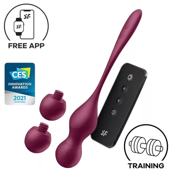 Satisfyer Love Birds Vary - sovelluksella ohjattava vibraatiogeishakuula (punainen)