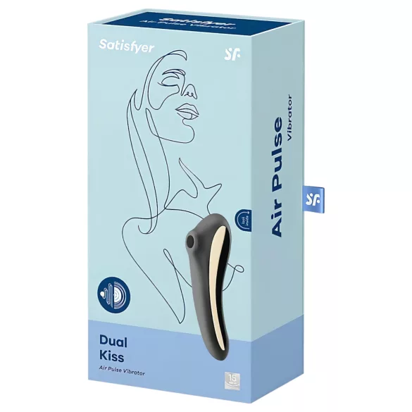 Satisfyer Dual Kiss - vibraattori klitorikselle ja emättimelle - ladattava