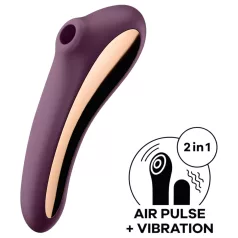   Satisfyer Dual Kiss - klitoriskiihotin ja vaginaalivibraattori - lila