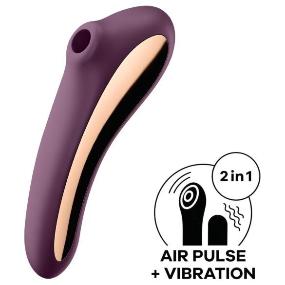 Satisfyer Dual Kiss - 2-in-1, vagina- ja klitorisvibraattori (liila)