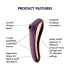 Satisfyer Dual Kiss - klitoriskiihotin ja vaginaalivibraattori - lila
