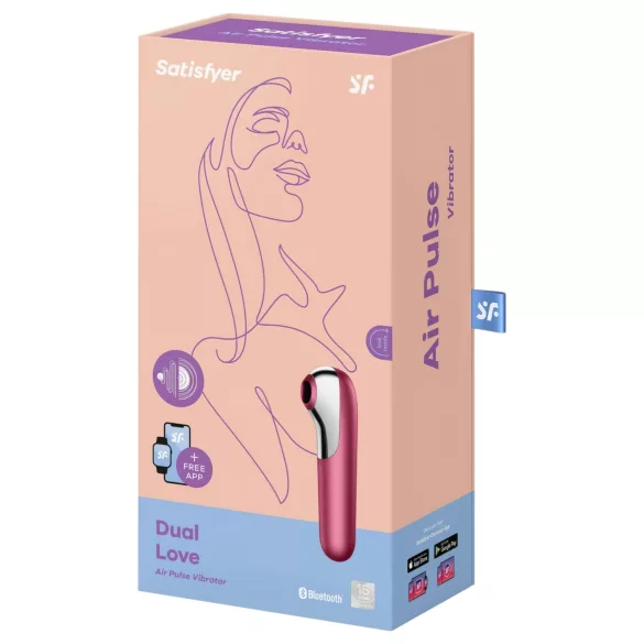 Satisfyer Dual Love - klitoris- ja vaginaali vibraattori - punainen