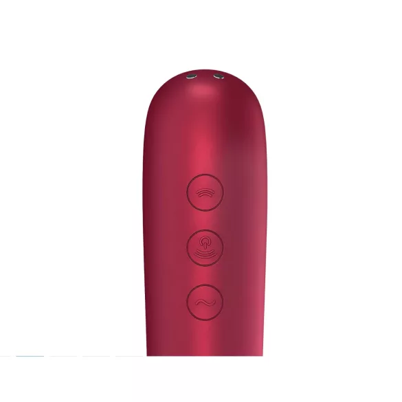 Satisfyer Dual Love - klitoris- ja vaginaali vibraattori - punainen