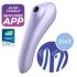 Satisfyer Dual Pleasure - älykäs 2-in-1 ilma-aaltovibraattori (violetti)