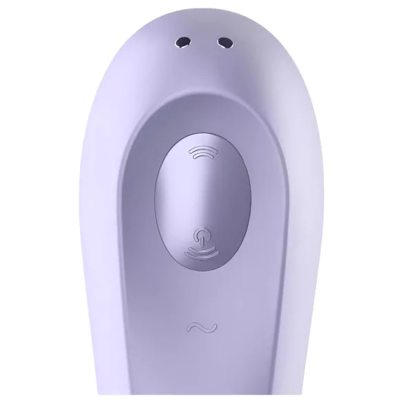Satisfyer Dual Pleasure - älykkäästi ohjattava 2in1 paineaaltovibraattori - lila