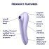 Satisfyer Dual Pleasure - älykäs 2-in-1 ilma-aaltovibraattori (violetti)