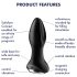 Satisfyer Rotator Plug 2 - Helmirengas anaalivibraattori (musta)