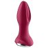 Satisfyer Rotator Plug 2 - ladattava anustappi vibraattori helmillä punainen