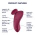 Satisfyer Sexy Secret - älykäs vedenkestävä pikkuhousuvibraattori (punainen)