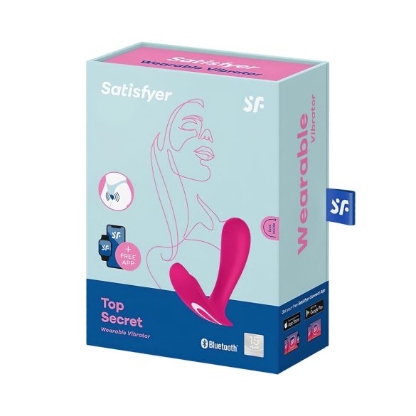 Satisfyer Top Secret - älykäs tuplamoottorivibraattori - pinkki