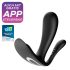 Satisfyer Top Secret Plus - älykäs 3-haarainen vibraattori (musta)
