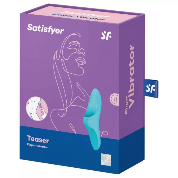 Satisfyer Teaser - sormivibraattori ladattava vedenpitävä turkoosi