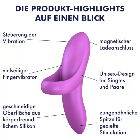 Satisfyer Bold Lover - sormiavibraattori ladattava vedenkestävä pinkki