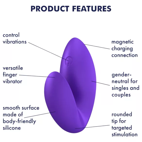 Satisfyer Love Riot - ladattava, vedenpitävä sormivibraattori (violetti)
