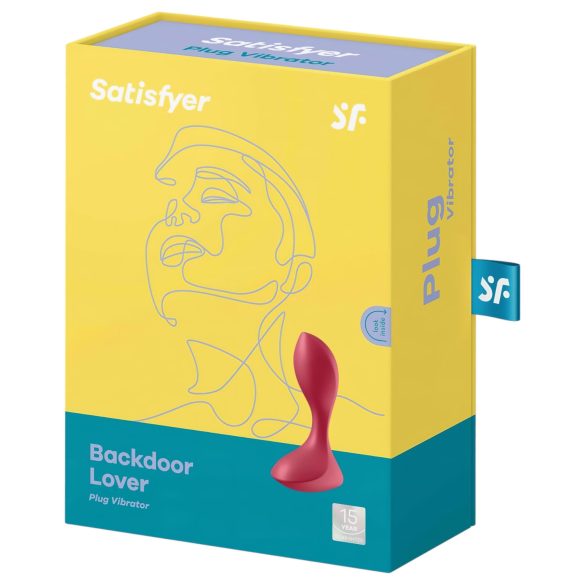 Satisfyer Backdoor Lover - ladattava anaalivibraattori - vedenpitävä - punainen