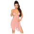 Penthouse - babydoll setti - pitsi ja ruusut - pinkki - L/XL