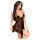 Penthouse Sweet Beast - babydoll-setti - pitsi ja ruusut - musta