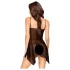 Penthouse Sweet Beast - babydoll-setti - pitsi ja ruusut - musta - L/XL