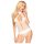 Penthouse Perfect Lover - kaulapannallinen body (valkoinen) - M/L