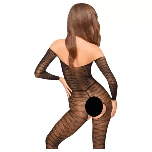 Penthouse Dreamy Diva - catsuit naisille - olkaimeton, pitsi, musta