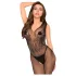 Penthouse - seksikäs verkkobodysuit ilman hihoja - musta - XL